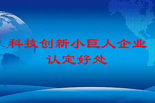科技創新小巨人企業認定好處