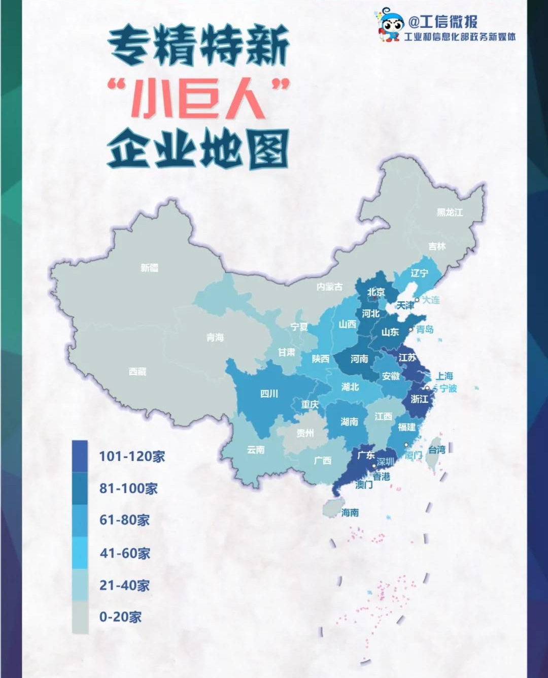 全國專精特新“小巨人”企業分布情況