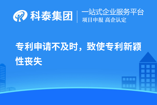 專利申請不及時，致使專利新穎性喪失