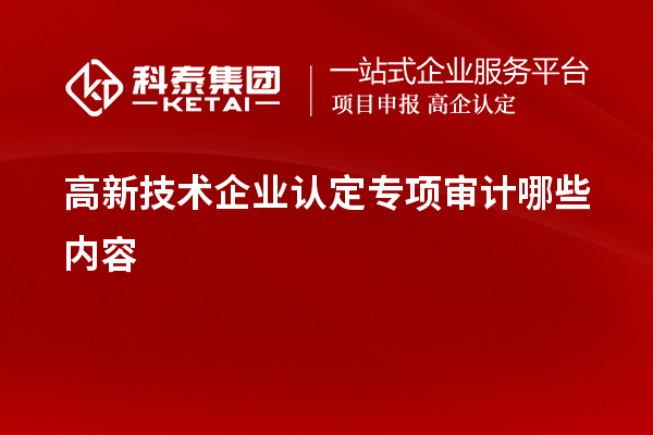 高新技術企業認定專項審計哪些內容