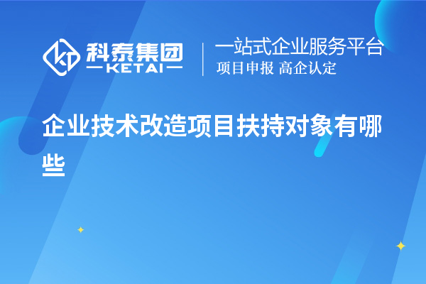 企業技術改造項目扶持對象有哪些