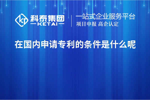 在國內申請專利的條件是什么呢