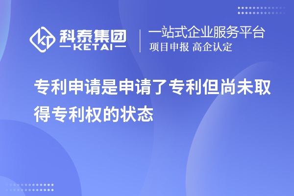 專利申請是申請了專利但尚未取得專利權的狀態