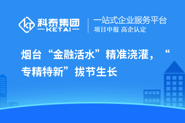 煙臺“金融活水”精準澆灌，“專精特新”拔節生長