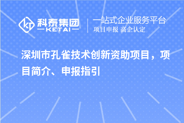 深圳市孔雀技術創新資助項目，項目簡介、申報指引