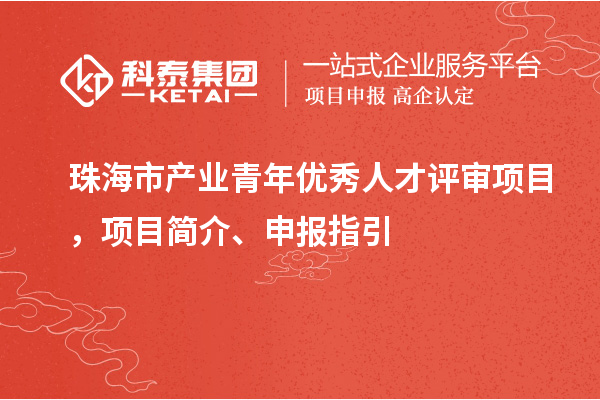 珠海市產業青年優秀人才評審項目，項目簡介、申報指引