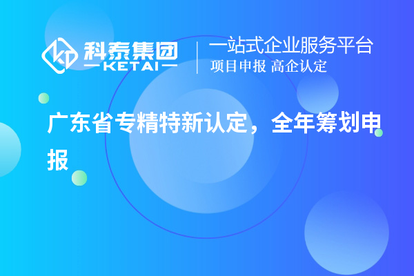 廣東省專精特新認定，全年籌劃申報