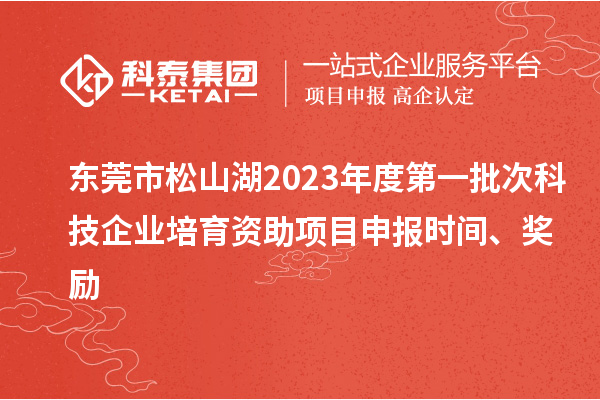 東莞市松山湖2023年度第一批次科技企業培育資助項目申報時間、獎勵
