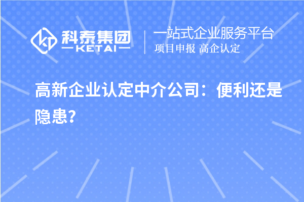 高新企業認定中介公司：便利還是隱患？