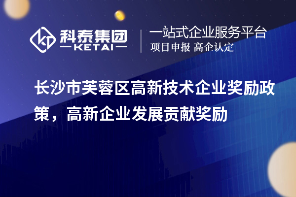 長沙市芙蓉區高新技術企業獎勵政策，高新企業發展貢獻獎勵