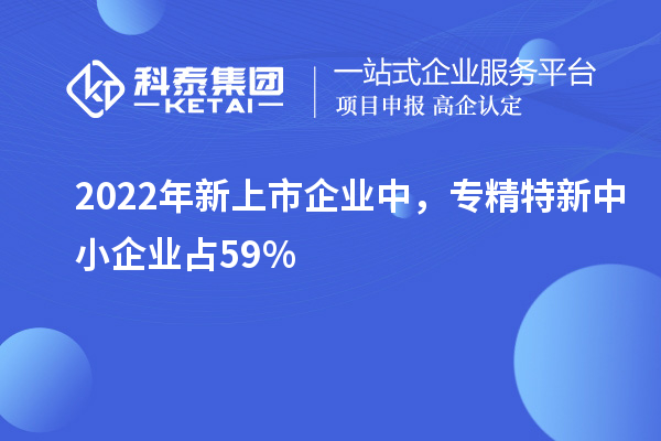 2022年新上市企業中，<a href=http://www.zh-tour.cn/fuwu/zhuanjingtexin.html target=_blank class=infotextkey>專精特新中小企業</a>占59%