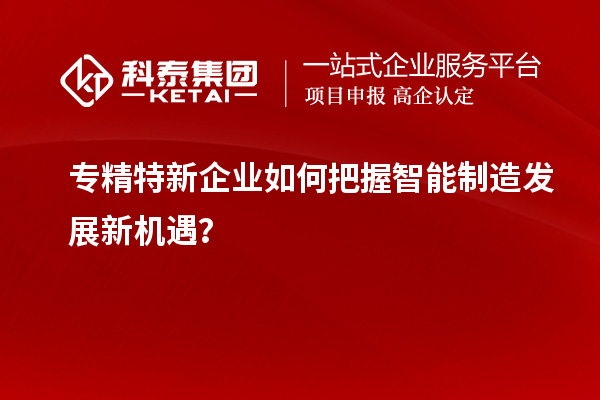 專精特新企業如何把握智能制造發展新機遇？