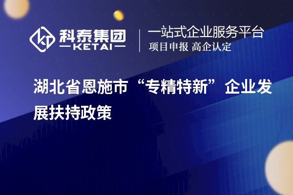 湖北省恩施市“專精特新”企業發展扶持政策
