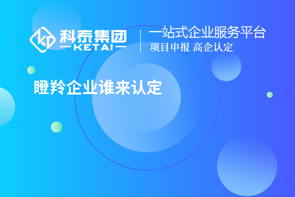 瞪羚企業誰來認定