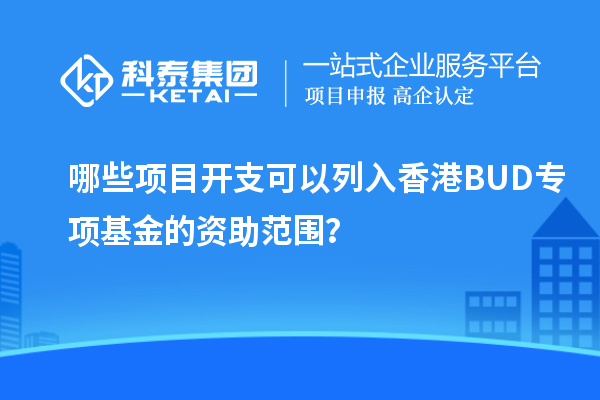 哪些項目開支可以列入香港BUD專項基金的資助范圍？