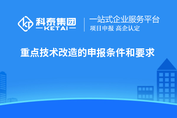 重點技術改造的申報條件和要求