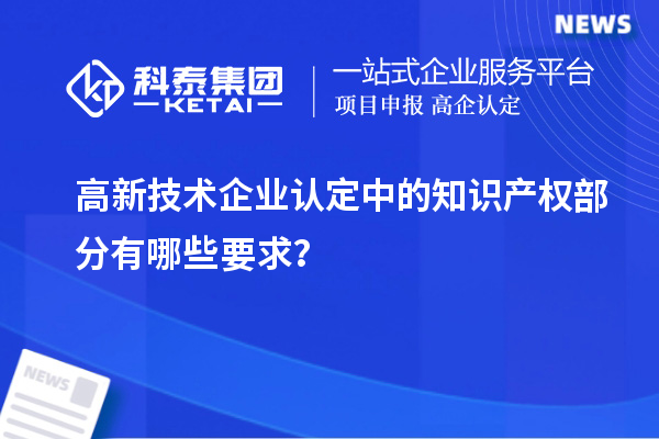 高新技術企業認定中的知識產權部分有哪些要求？