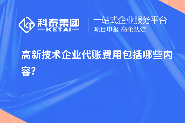 高新技術企業代賬費用包括哪些內容？