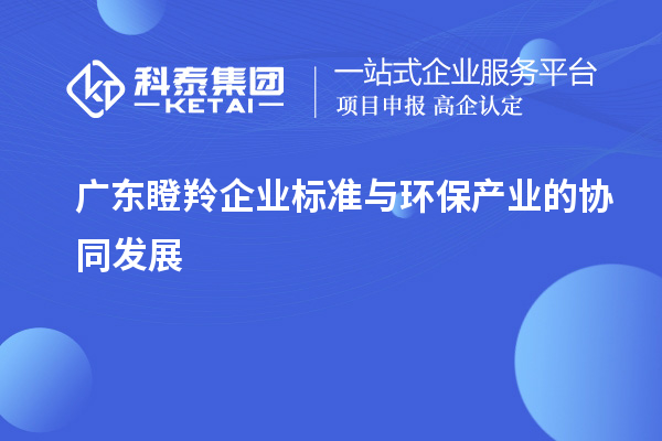 廣東瞪羚企業標準與環保產業的協同發展