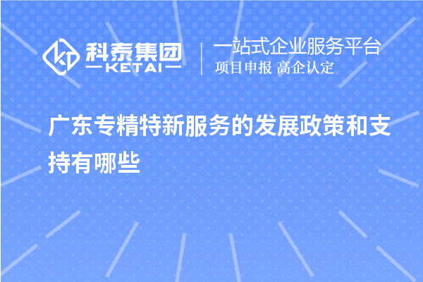  廣東專精特新服務的發展政策和支持有哪些