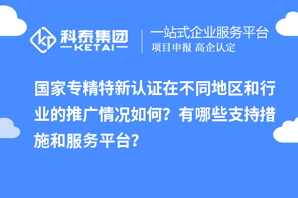 國家專精特新認證在不同地區和行業的推廣情況如何？有哪些支持措施和服務平臺？