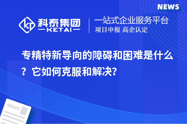 專精特新導向的障礙和困難是什么？它如何克服和解決？