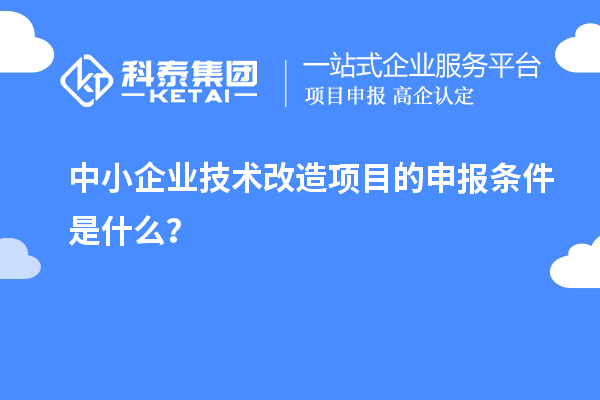 中小企業<a href=http://www.zh-tour.cn/fuwu/jishugaizao.html target=_blank class=infotextkey>技術改造</a>項目的申報條件是什么？