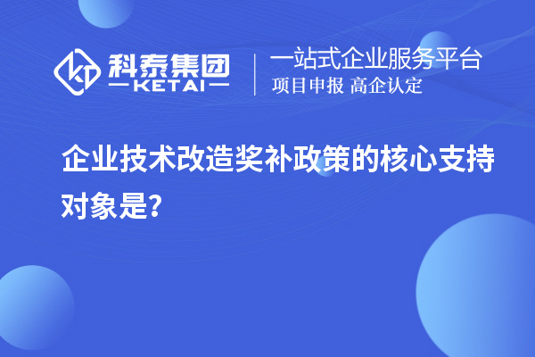 企業技術改造獎補政策的核心支持對象是？