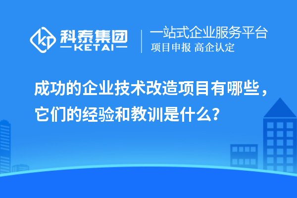 成功的企業技術改造項目有哪些，它們的經驗和教訓是什么？