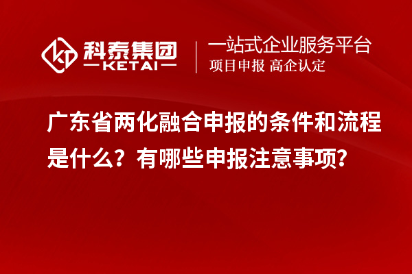 廣東省兩化融合申報的條件和流程是什么？有哪些申報注意事項？