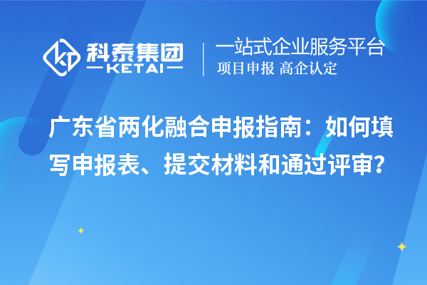 廣東省兩化融合申報指南：如何填寫申報表、提交材料和通過評審？