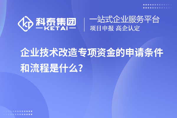 企業技術改造專項資金的申請條件和流程是什么？