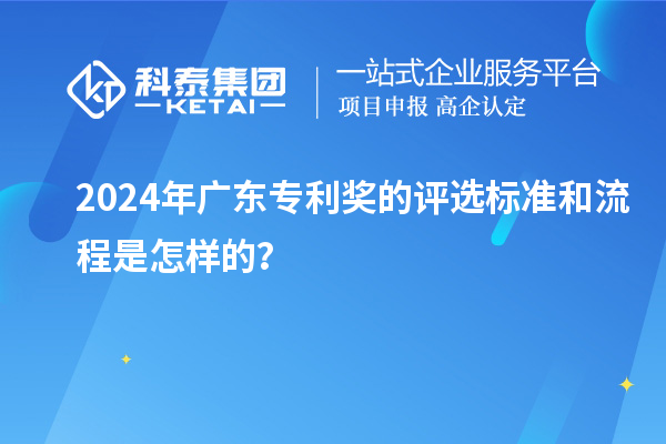 2024年廣東專利獎的評選標準和流程是怎樣的？
