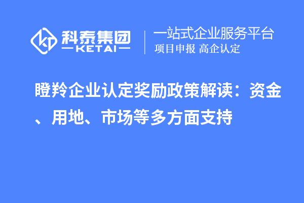 瞪羚企業認定獎勵政策解讀：資金、用地、市場等多方面支持