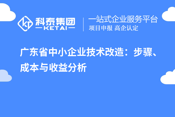 廣東省中小企業技術改造：步驟、成本與收益分析