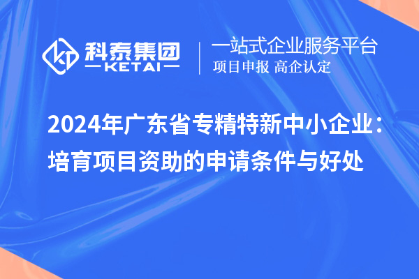 2024年廣東省<a href=http://www.zh-tour.cn/fuwu/zhuanjingtexin.html target=_blank class=infotextkey>專精特新中小企業</a>：培育項目資助的申請條件與好處