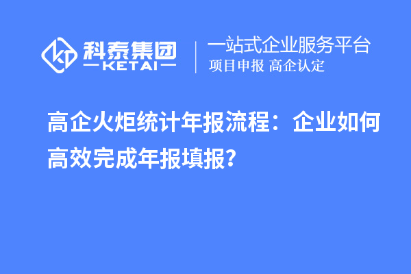 高企火炬統計年報流程：企業如何高效完成年報填報？