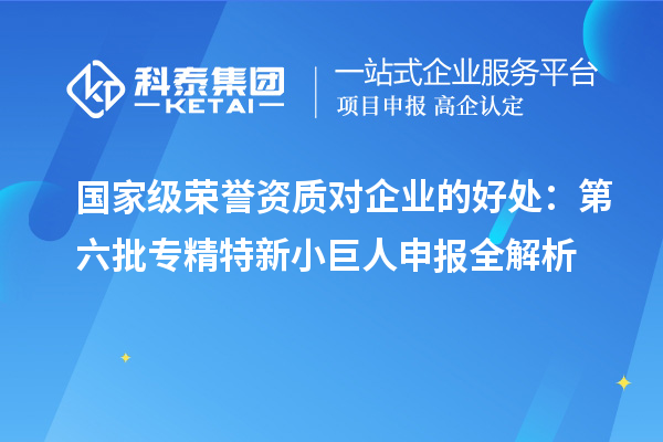 國家級榮譽資質對企業的好處：第六批<a href=http://www.zh-tour.cn/fuwu/zhuanjingtexin.html target=_blank class=infotextkey>專精特新小巨人申報</a>全解析