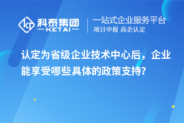 認定為省級企業技術中心后，企業能享受哪些具體的政策支持？