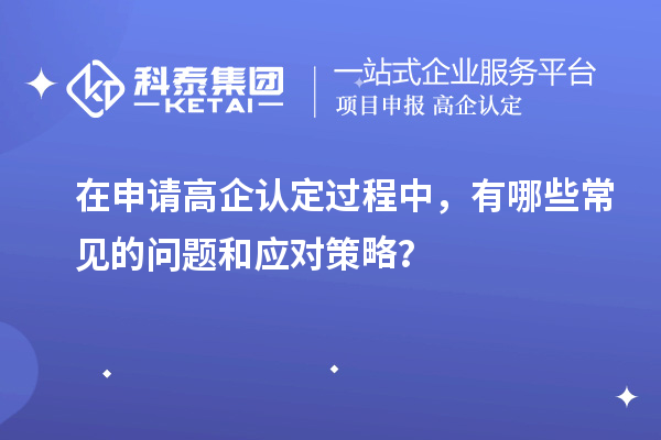 在申請高企認定過程中，有哪些常見的問題和應對策略？