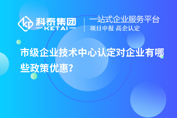 市技術中心有哪些政策支持？企業能得到什么優惠？
