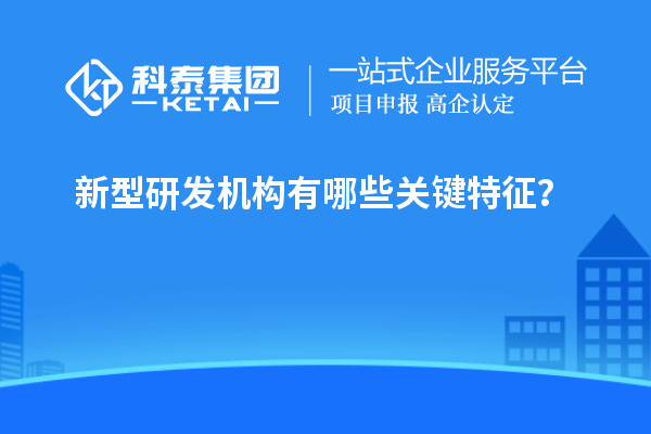 新型研發機構有哪些關鍵特征？
