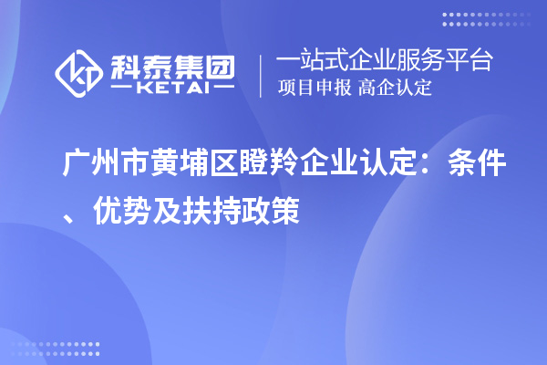 廣州市黃埔區瞪羚企業認定：條件、優勢及扶持政策