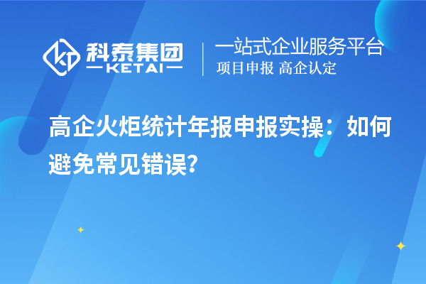 高企火炬統計年報申報實操：如何避免常見錯誤？