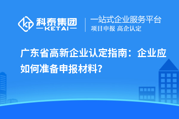 廣東省高新企業認定指南：企業應如何準備申報材料？
