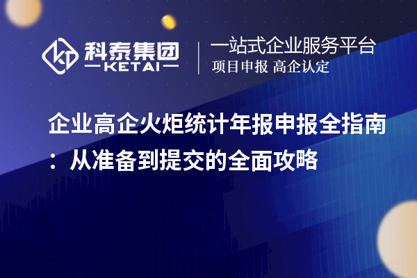 企業高企火炬統計年報申報全指南：從準備到提交的全面攻略