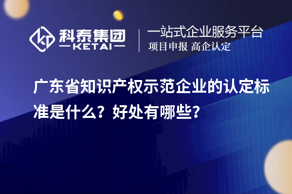 廣東省知識產權示范企業的認定標準是什么？好處有哪些？