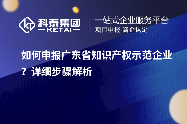 如何申報廣東省知識產權示范企業？詳細步驟解析
