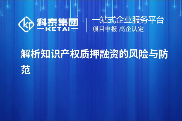 解析知識產權質押融資的風險與防范