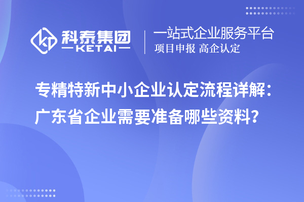 專精特新中小企業認定流程詳解：廣東省企業需要準備哪些資料？